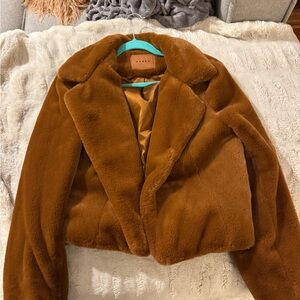 Blank NYC Teddy Jacket in Rich Brown